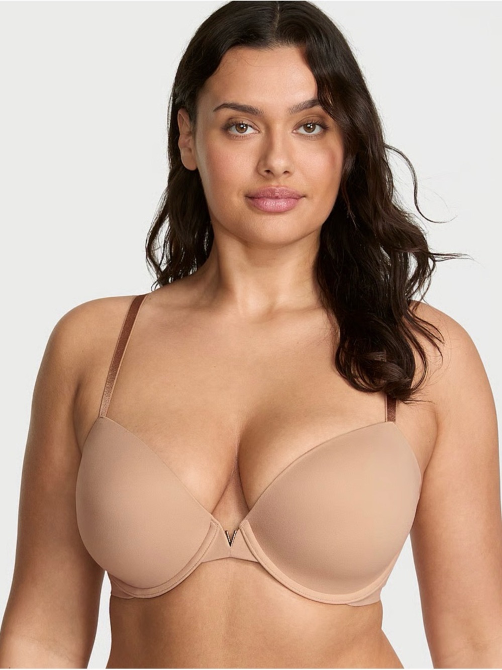 Smooth Lightly Lined Plunge Demi Bra